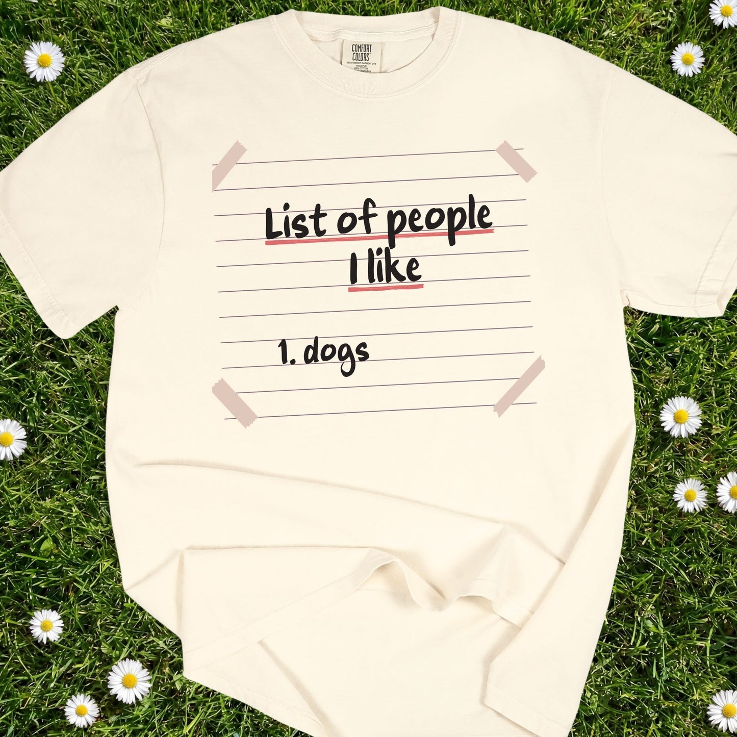 List Of People I Like - Comfort Colors Premium Tee