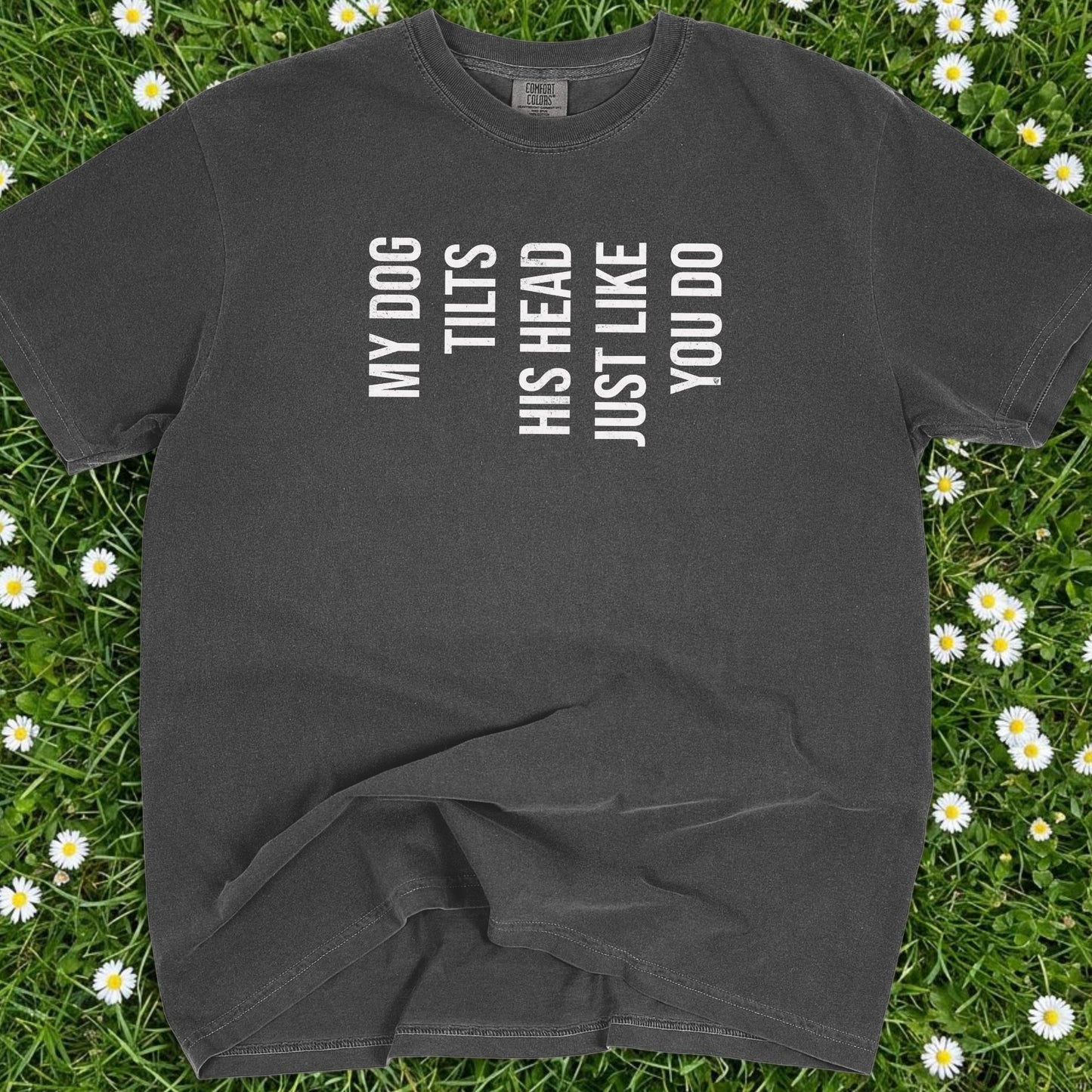 My Dog Tilts His Head Just Like You Do - Comfort Colors Premium Tee