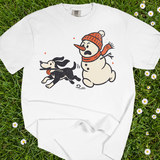 Dog And Snowman