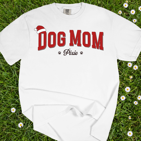 Dog Mom Christmas Personalized Tee