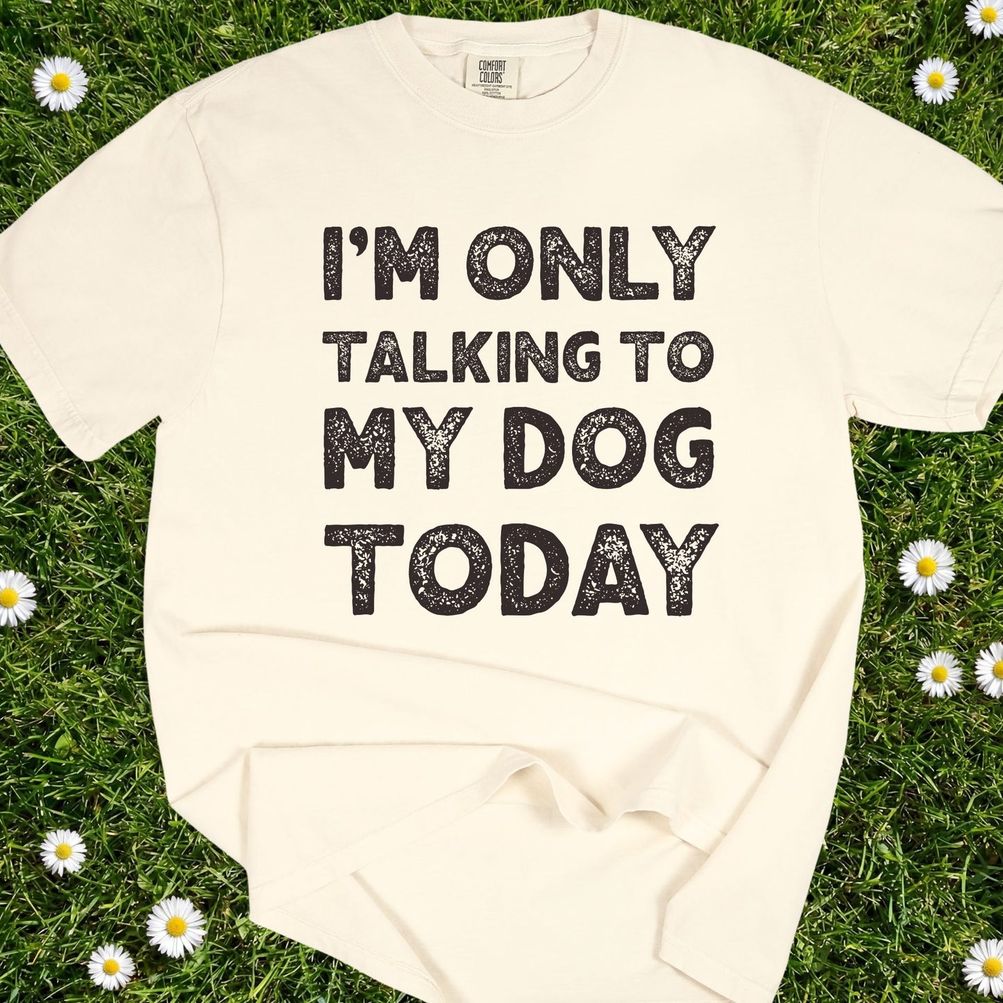I'm Only Talking To My Dog Today - Comfort Colors Premium Tee