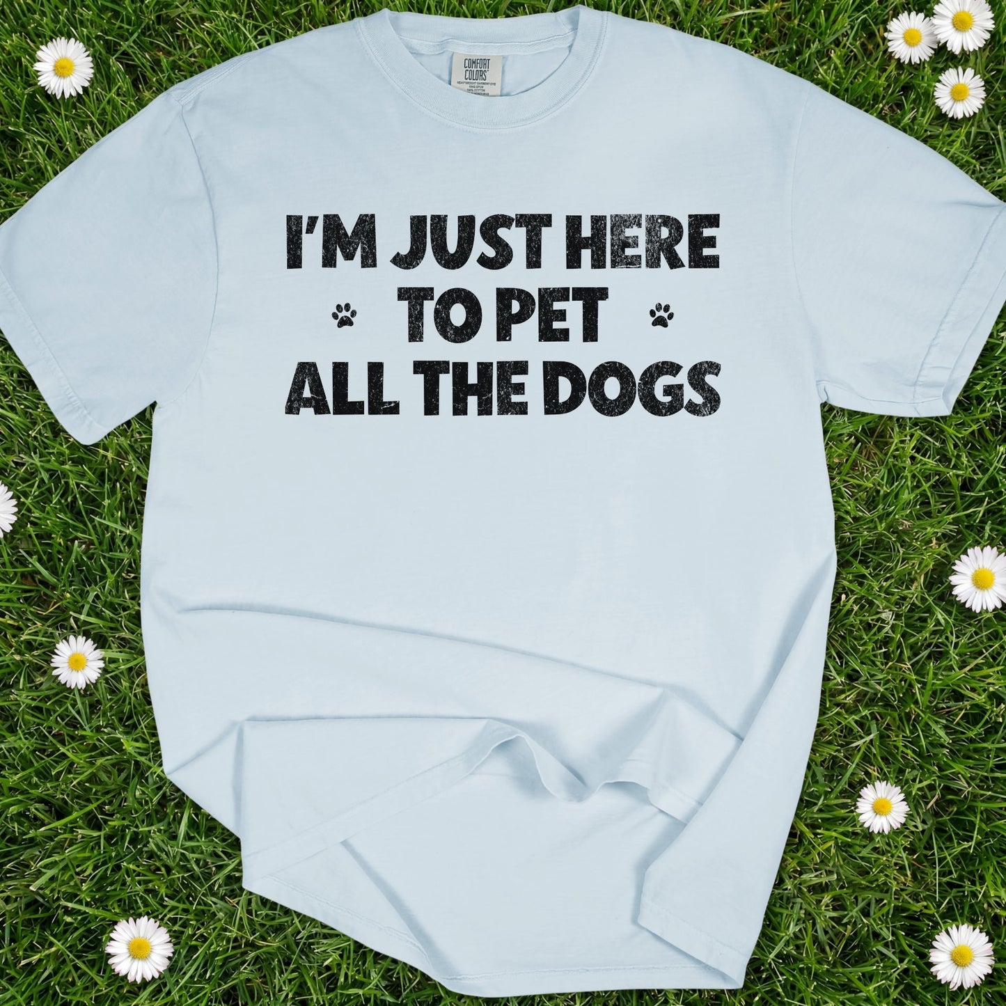 I'm Just Here To Pet All The Dogs - Comfort Colors Premium Tee