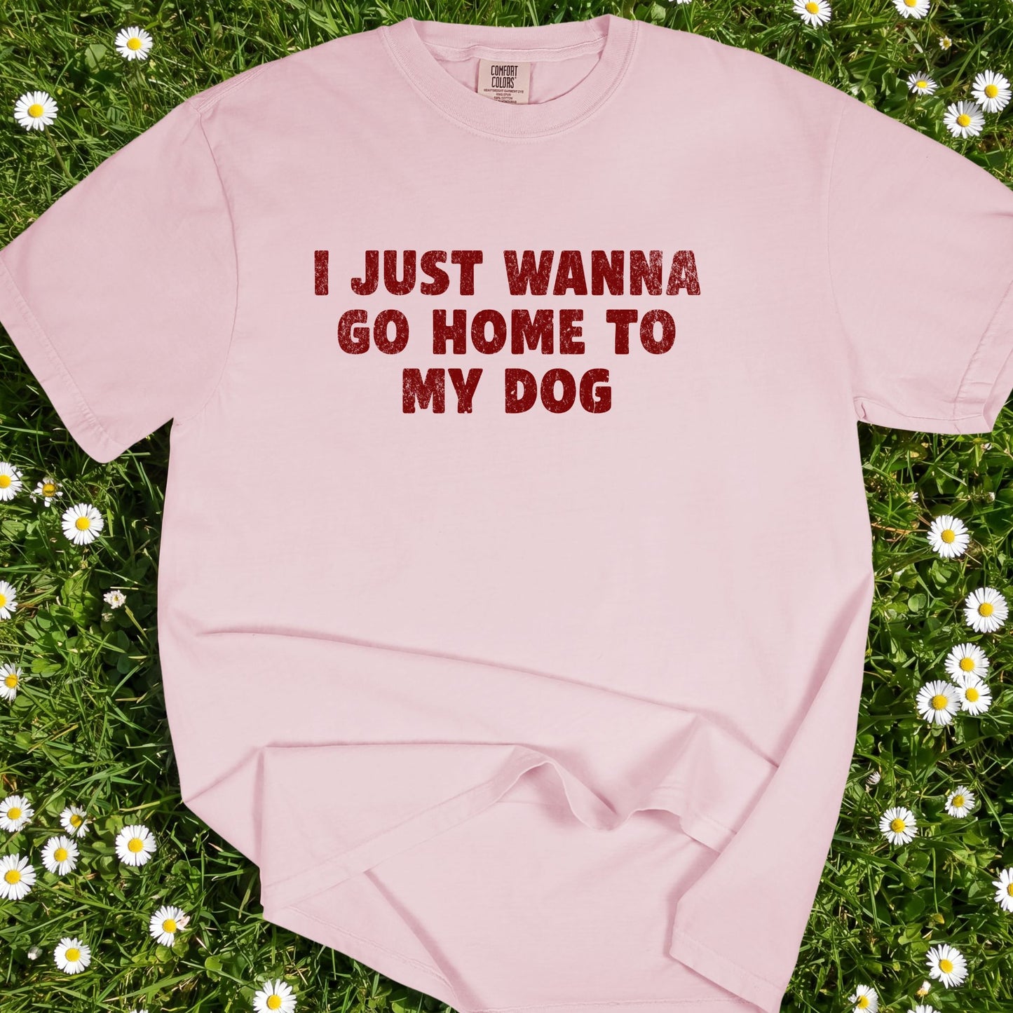 I Just Wanna Go Home To My Dog - Comfort Colors Premium Tee