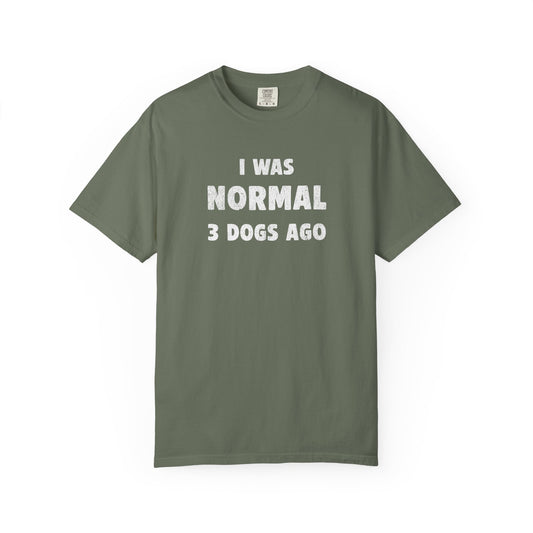 I Was Normal 3 Dogs Ago - Comfort Colors Premium Tee