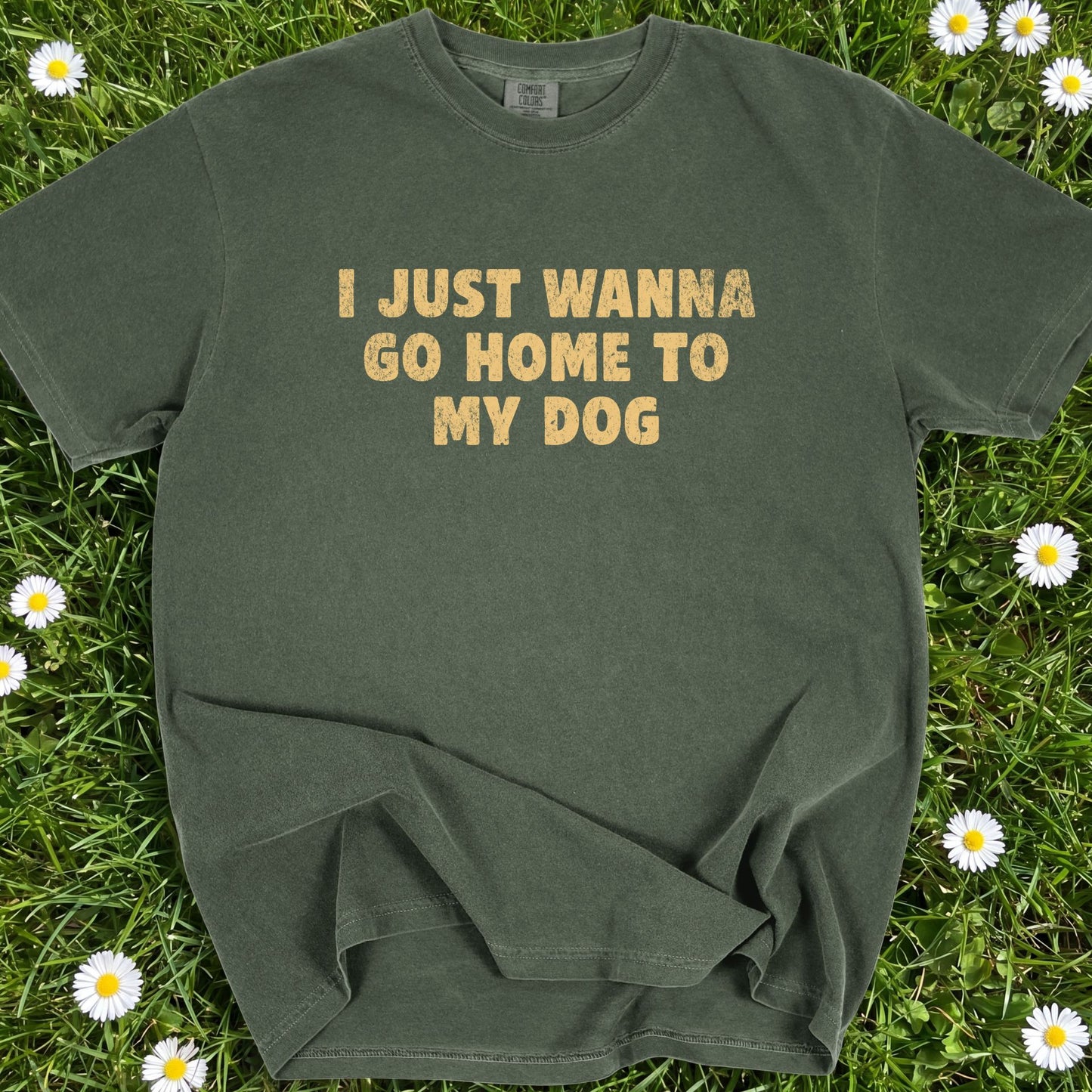 I Just Wanna Go Home To My Dog - Comfort Colors Premium Tee