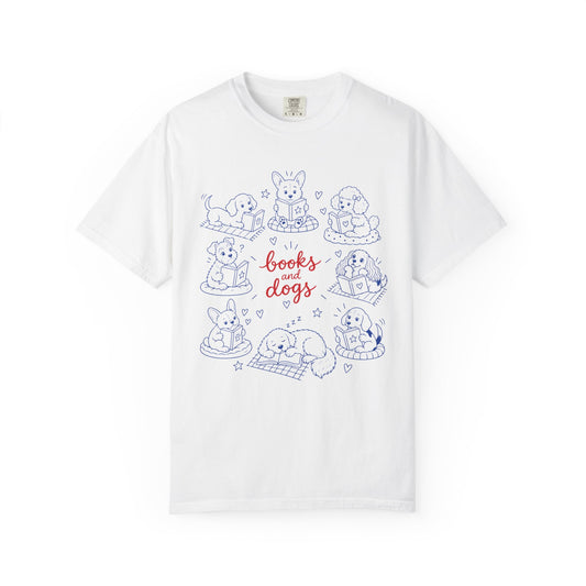 Books And Dogs - Comfort Colors Premium Tee