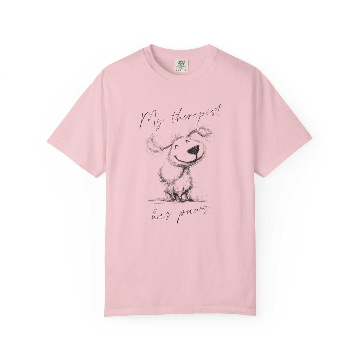 My Therapist Has Paws - Comfort Colors Premium Tee