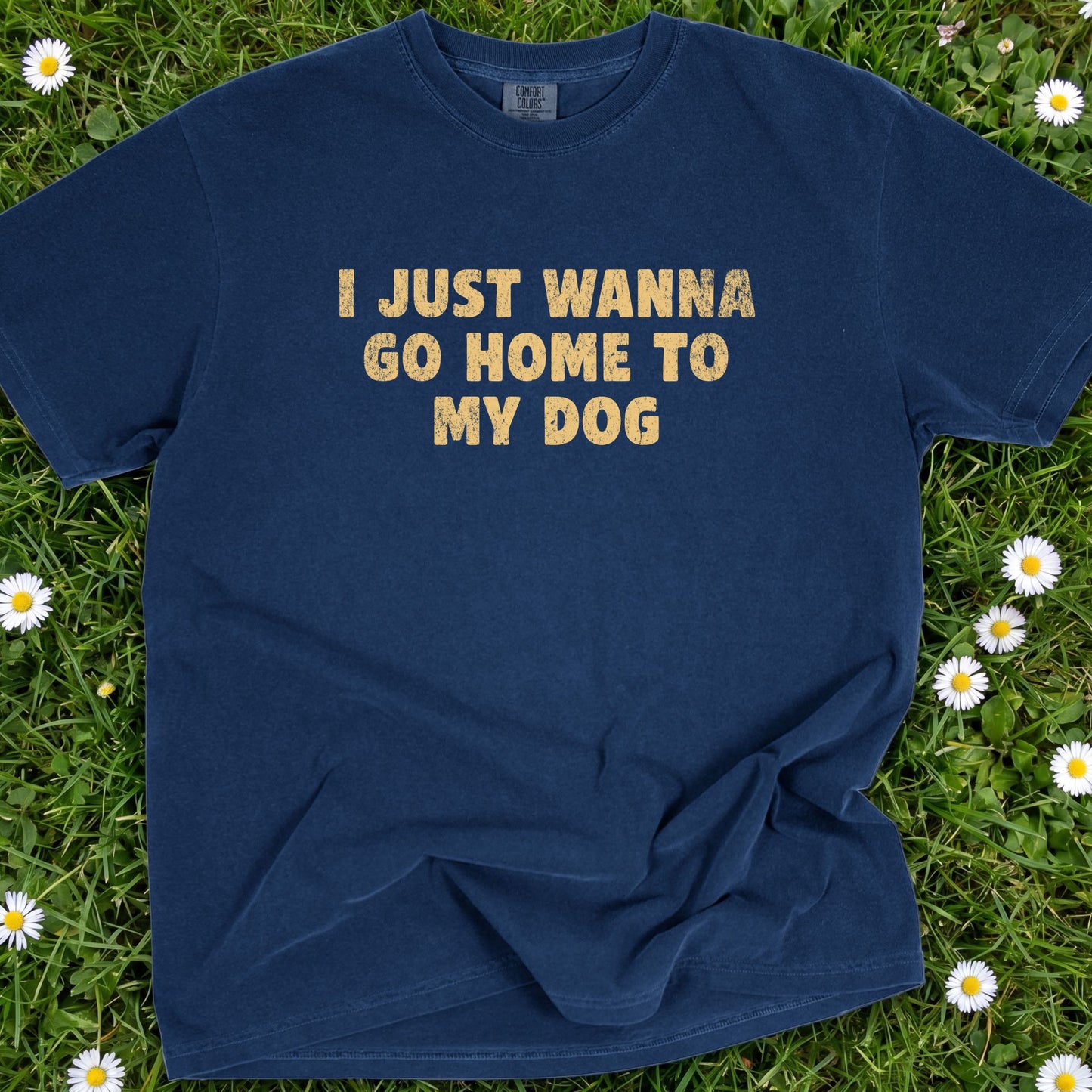 I Just Wanna Go Home To My Dog - Comfort Colors Premium Tee