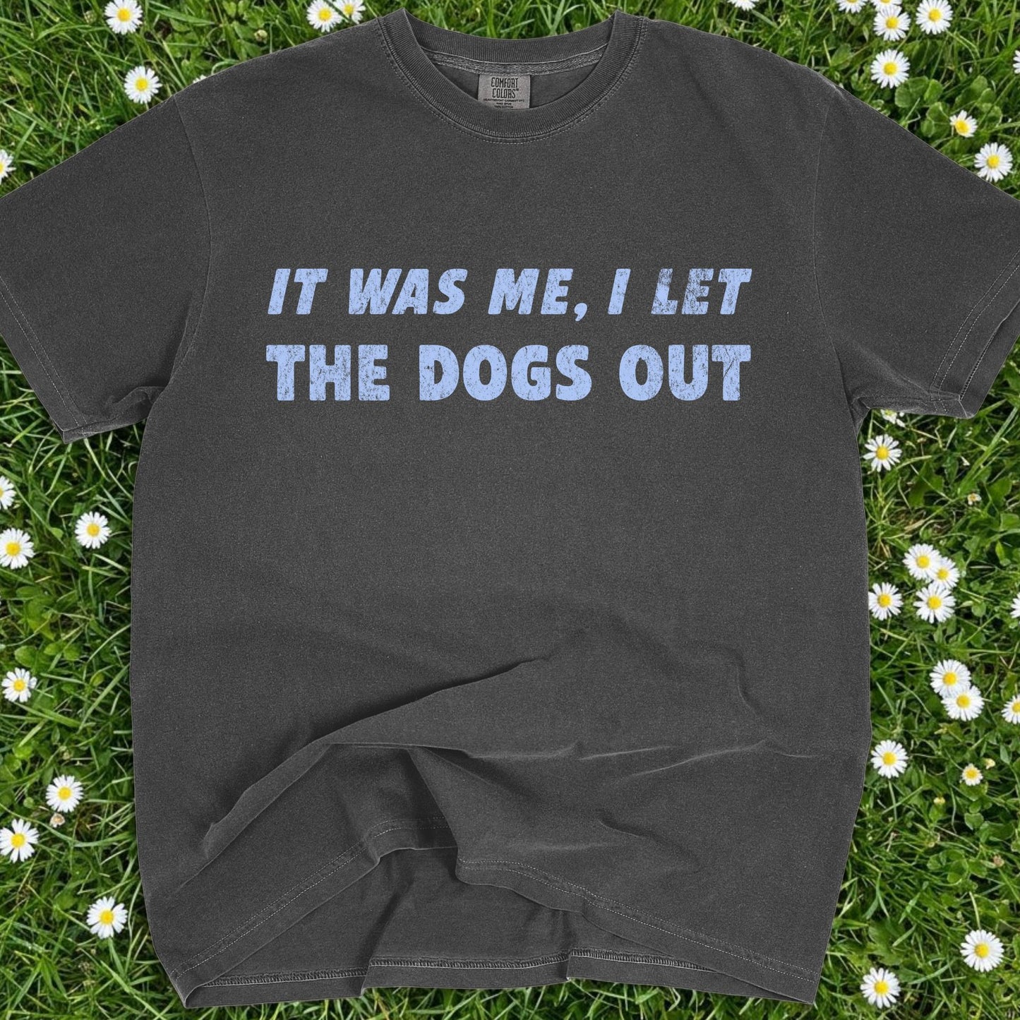 It Was Me I Let The Dogs Out - Comfort Colors Premium Tee