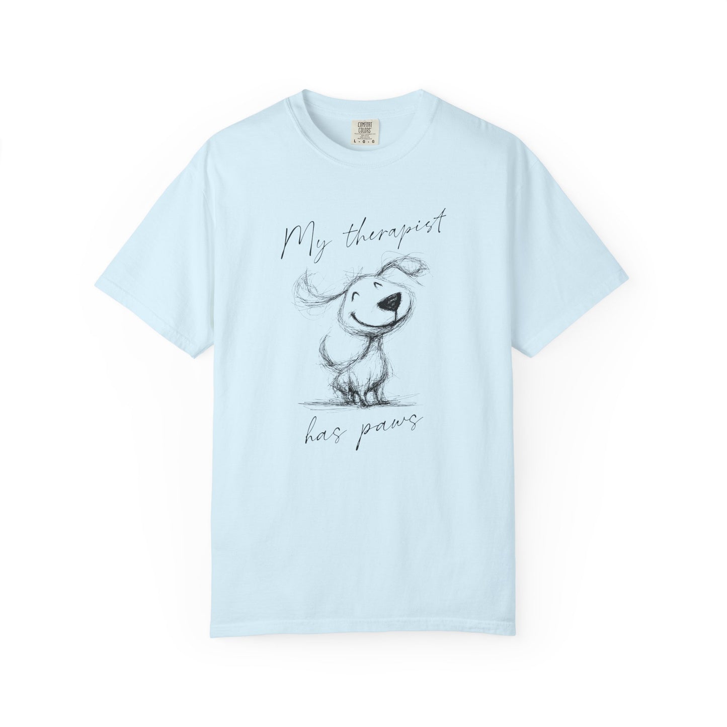My Therapist Has Paws - Comfort Colors Premium Tee