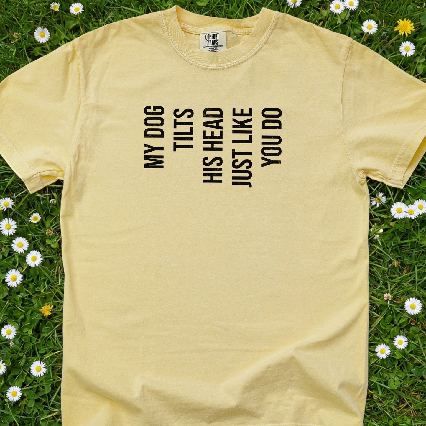 My Dog Tilts His Head Just Like You Do - Comfort Colors Premium Tee
