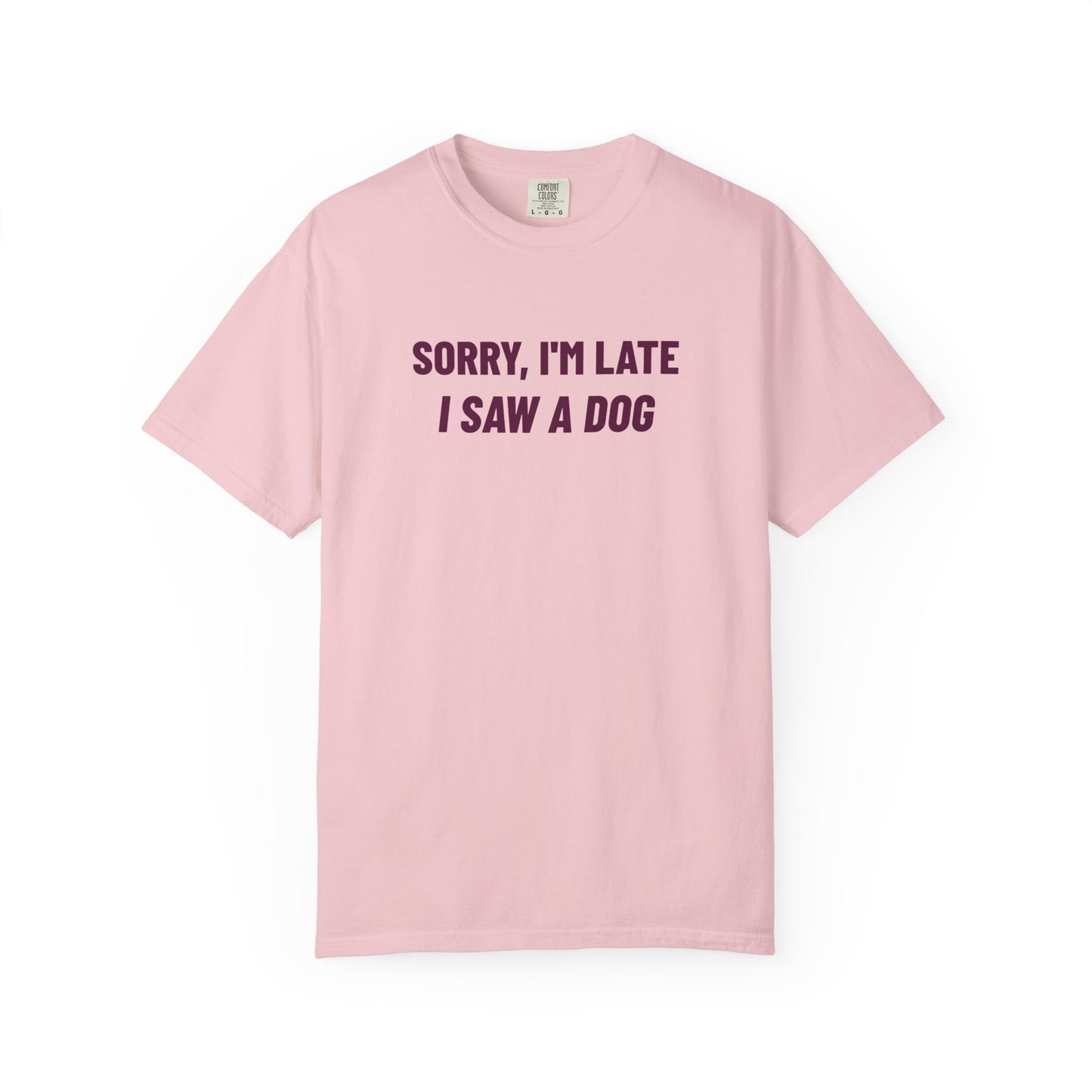 Sorry I'm Late I Saw A Dog - Comfort Colors Premium Tee