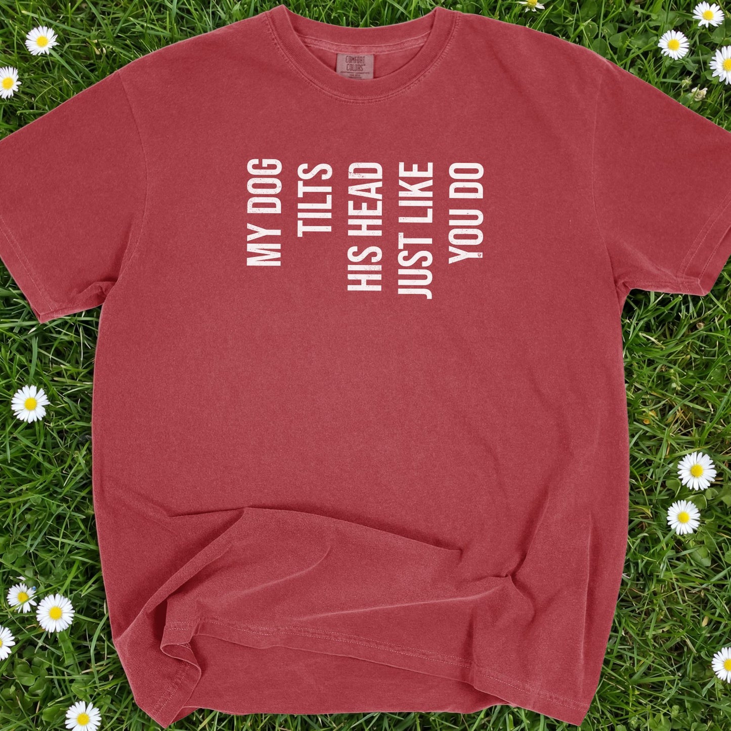 My Dog Tilts His Head Just Like You Do - Comfort Colors Premium Tee