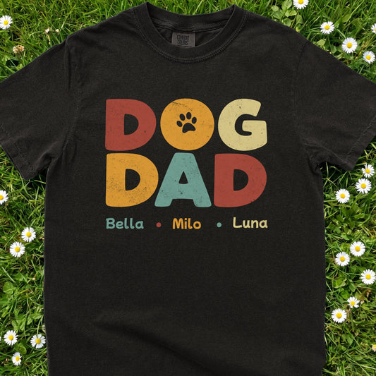 Dog Dad - Personalized Comfort Colors Premium Tee