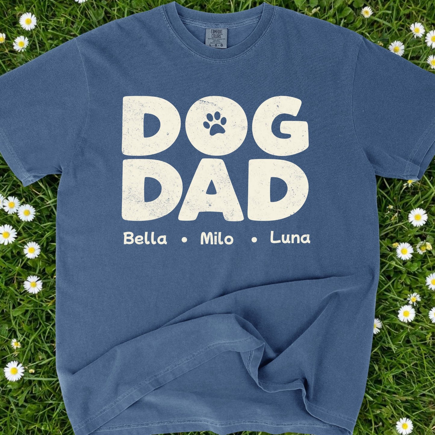 Dog Dad - Personalized Comfort Colors Premium Tee