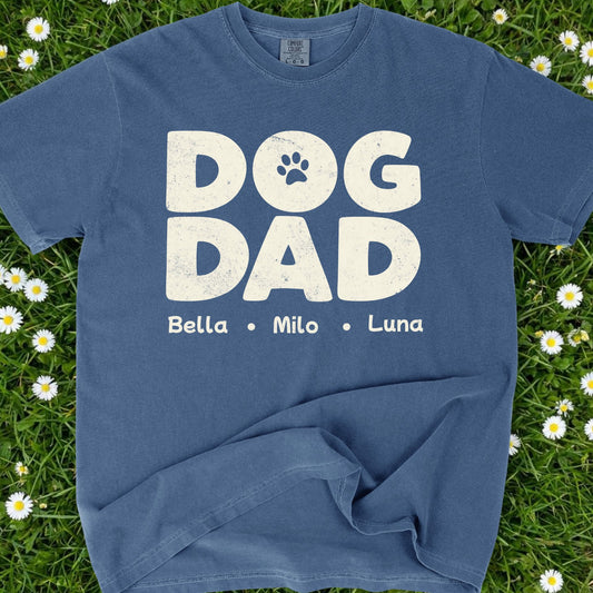 Dog Dad - Personalized Comfort Colors Premium Tee