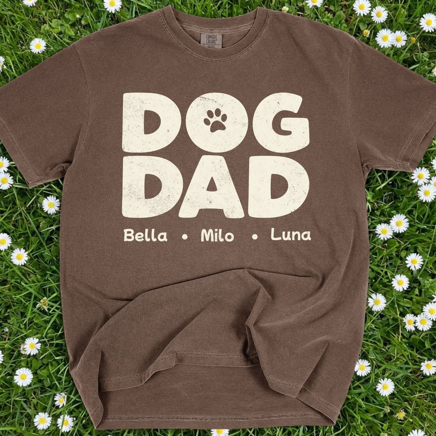 Dog Dad - Personalized Comfort Colors Premium Tee