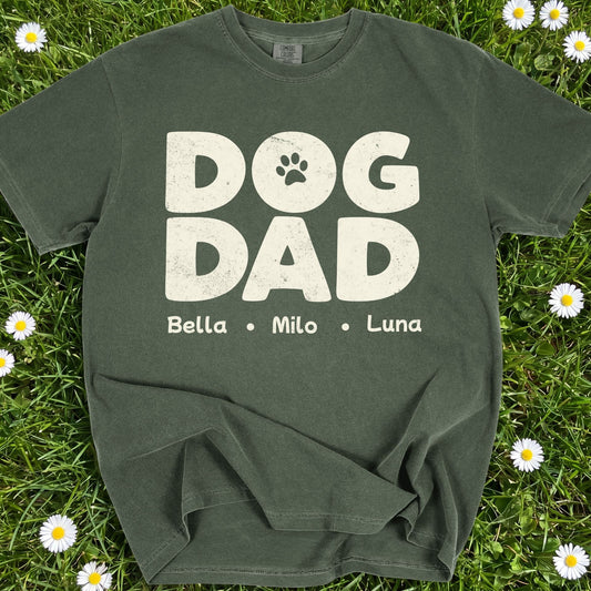 Dog Dad - Personalized Comfort Colors Premium Tee