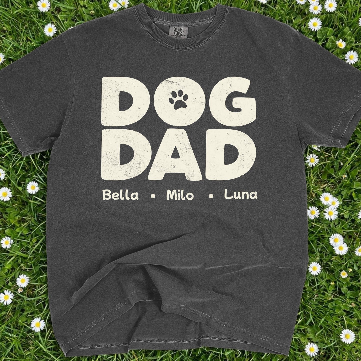 Dog Dad - Personalized Comfort Colors Premium Tee