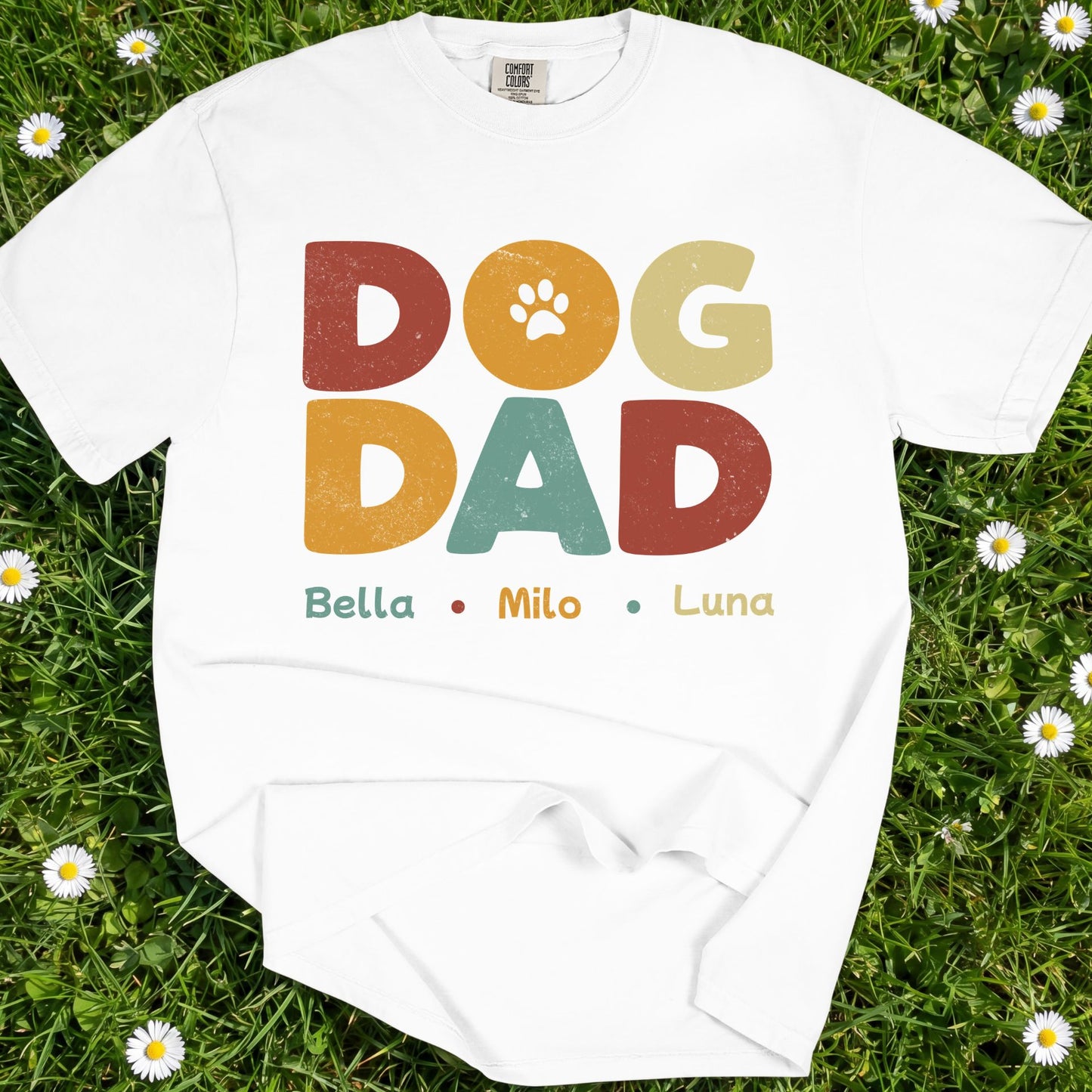 Dog Dad - Personalized Comfort Colors Premium Tee